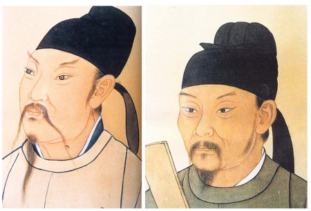 Давньокитайські поети Лі Бо (зліва) та Ду Фу (справа)